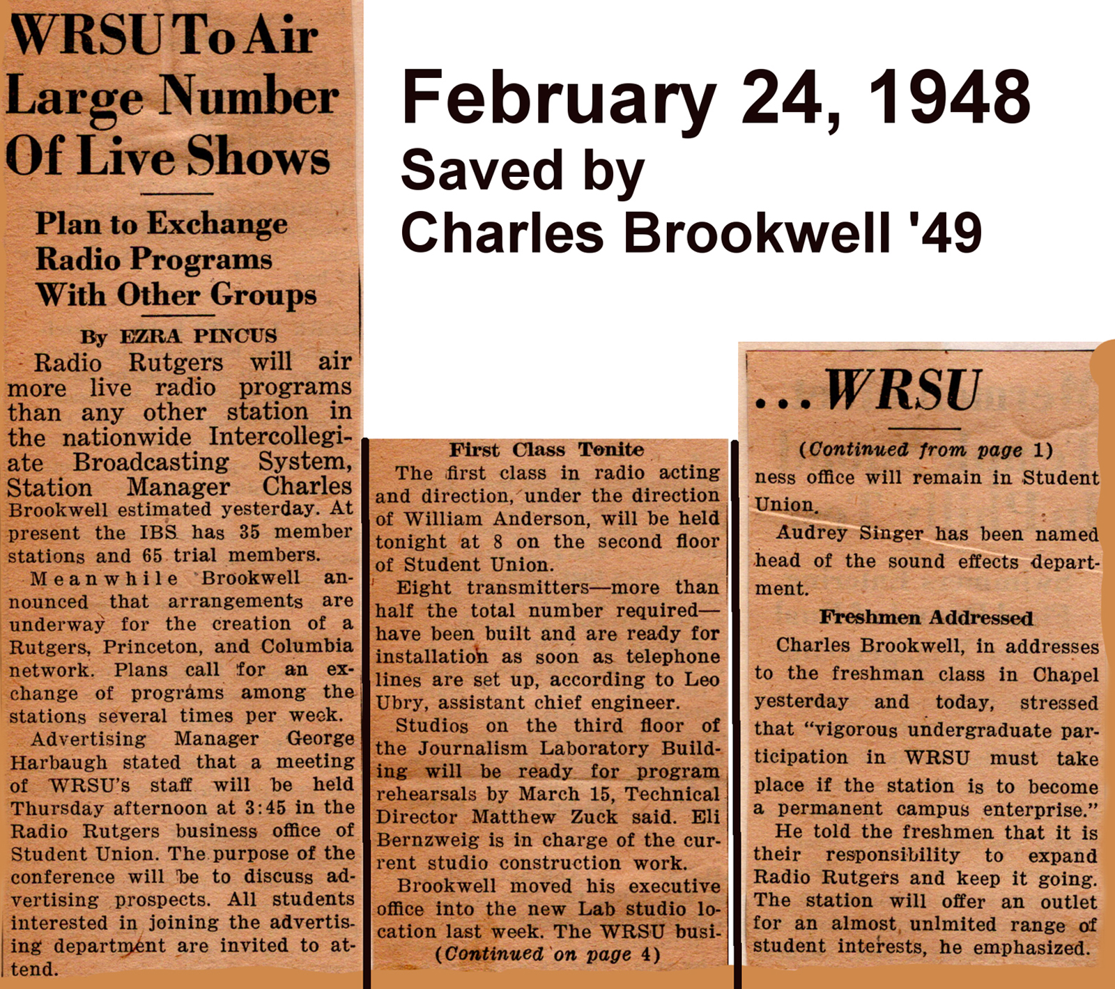 1948 02 24 Large Number of Live Shows