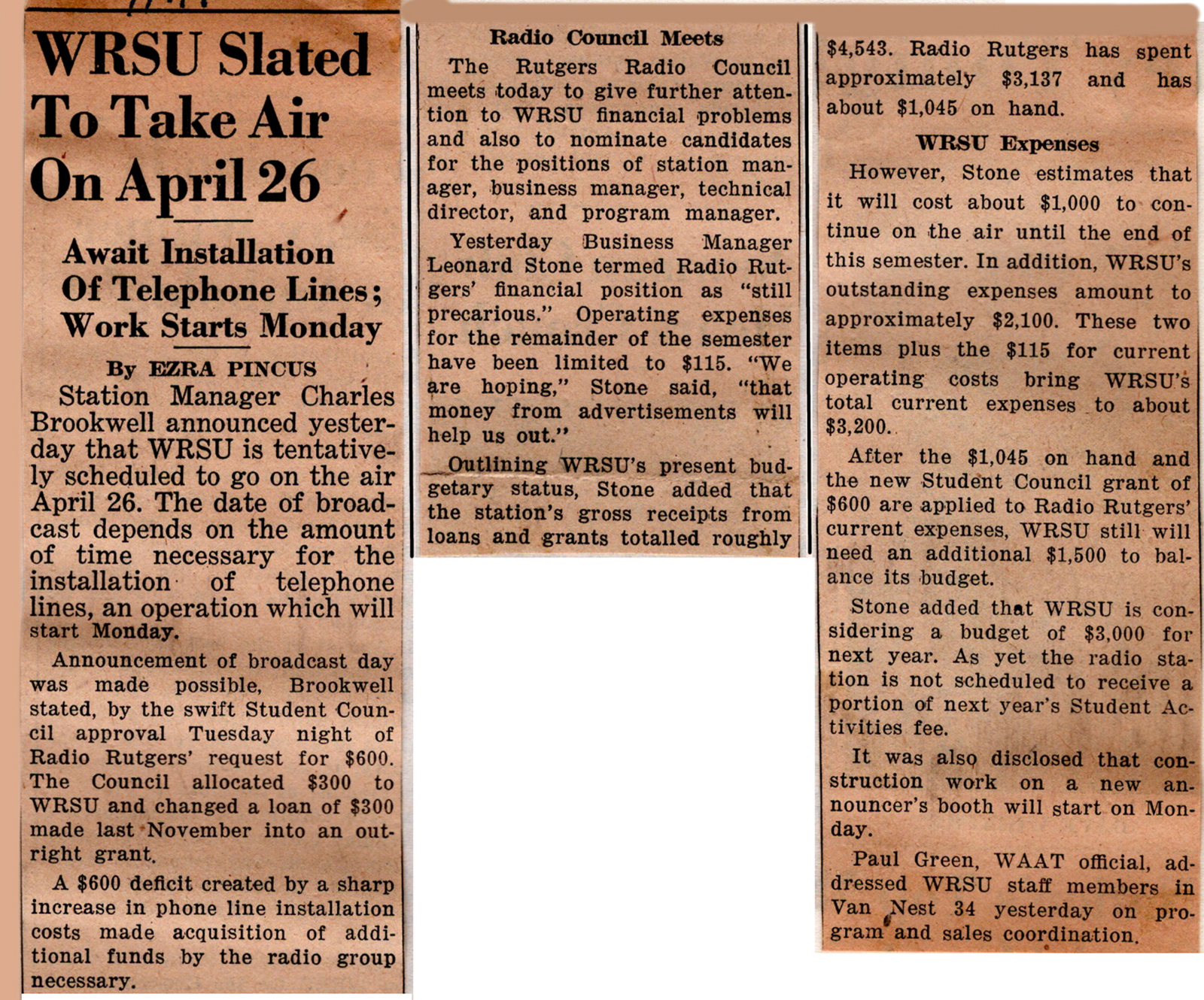 1948 April 09 The First Official Broadcast