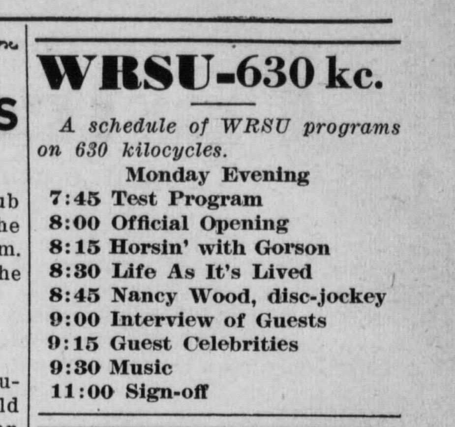 1948 April 23 Schedule - 1st DAY
