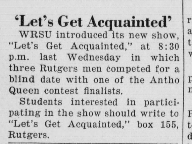 1949 February 15 Lets Get Acquainted - The Dating Game from Yesteryear