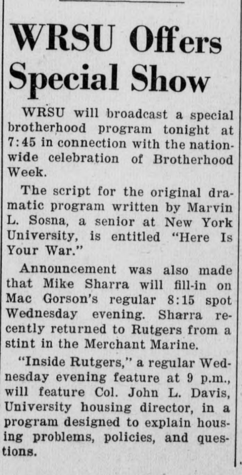 1949 Februaray 22 Special Show