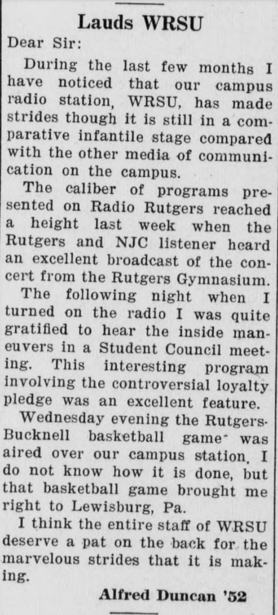 1949 March 18 WRSU Lauds