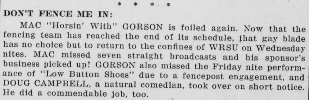 1949 March 35 Horsin with Gorson