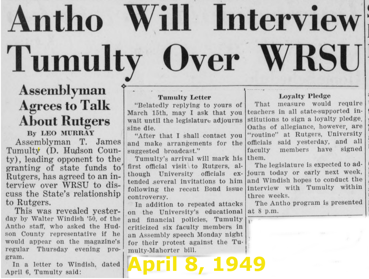 1949 April 05 Interview Tumulty