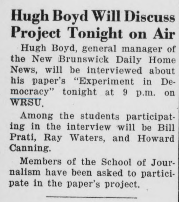 1949 April 19 Hugh Boyd Project