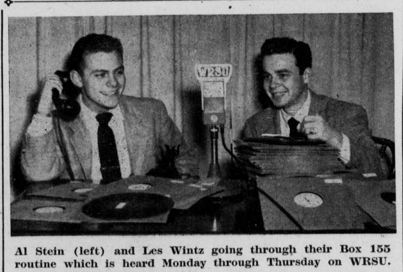 1949 04 26 WRSU Play Inside Story of Greenwich Village