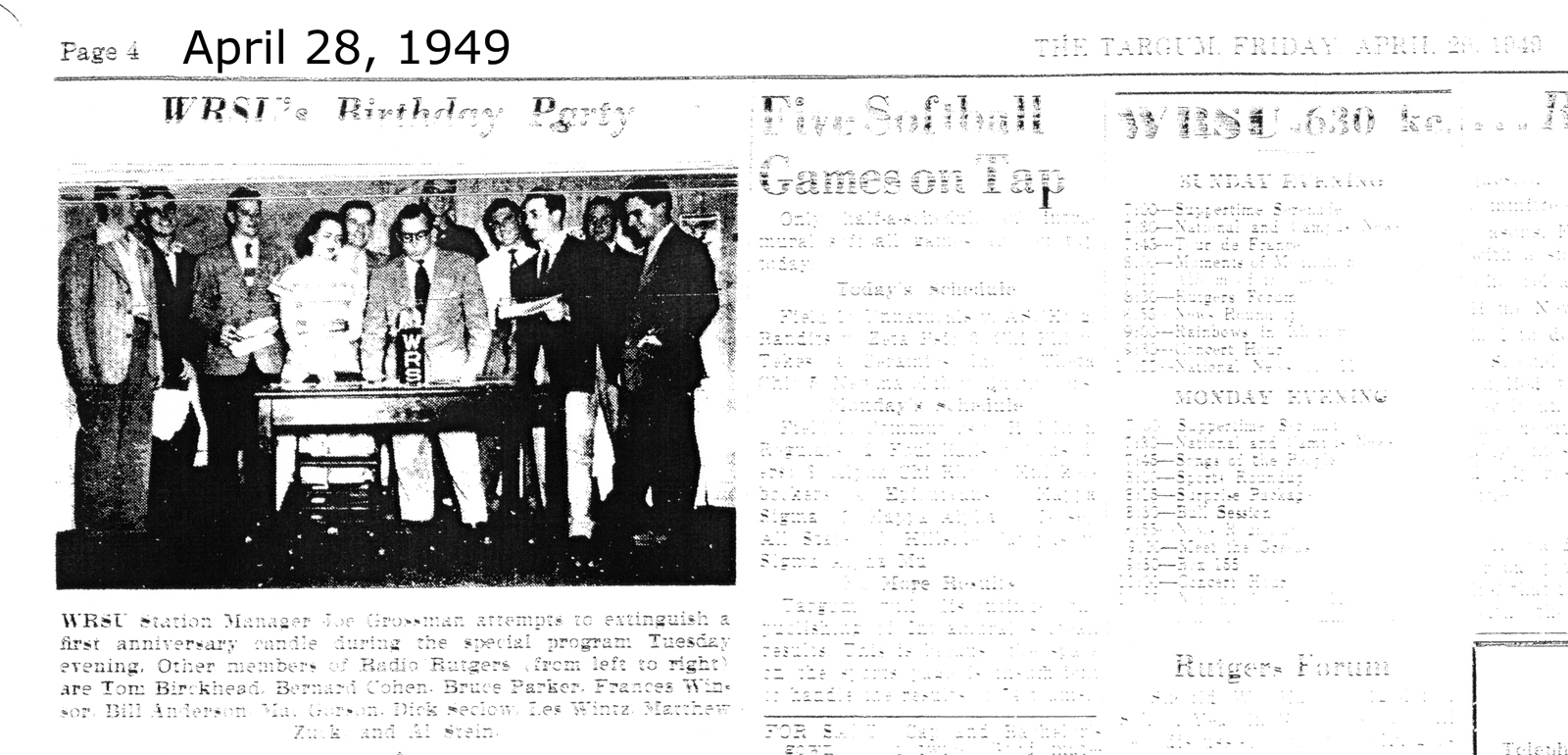 1949 04 28 Coverage of Birthday Party Image