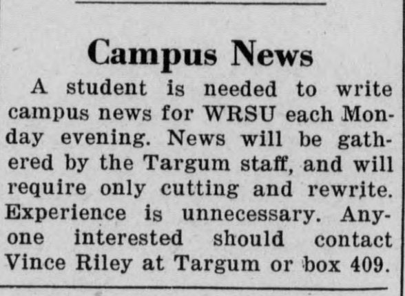 1949_05_06_wrsu<br> campus  news