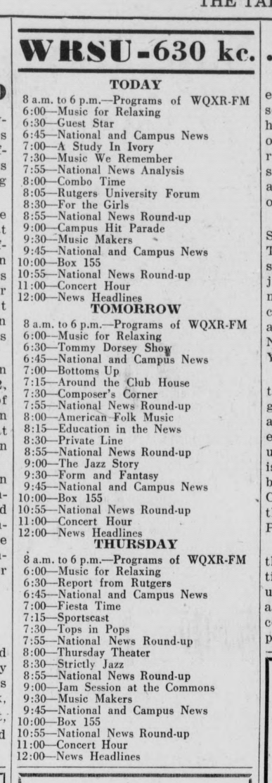 1951_03_20_wrsu<br> schedule