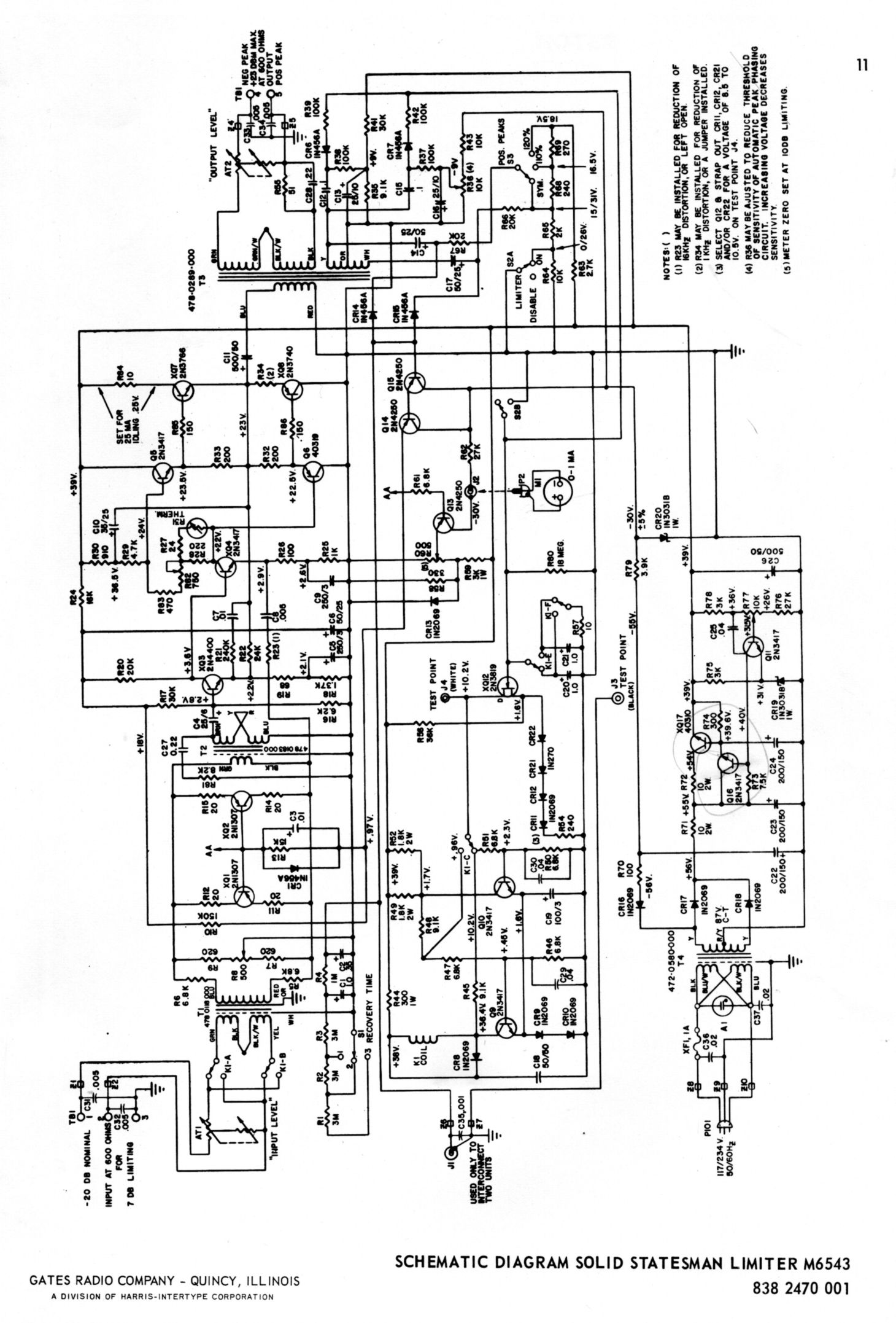 The LAST AM Limiter<br/>The M-6543 ended its life as a limiter on the Marti Radio