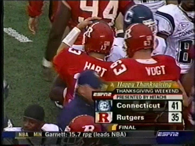 November 25 2004</br>Rutgers 35</br>Connecticut 41
