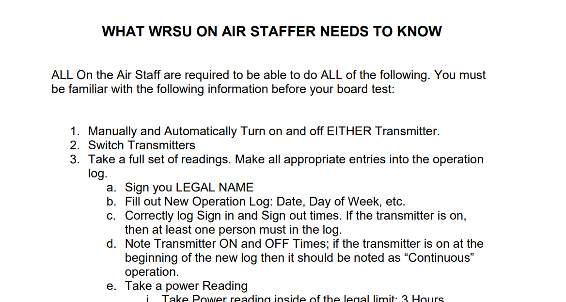2009_10_30_WHAT<br> WRSU ON AIR ST