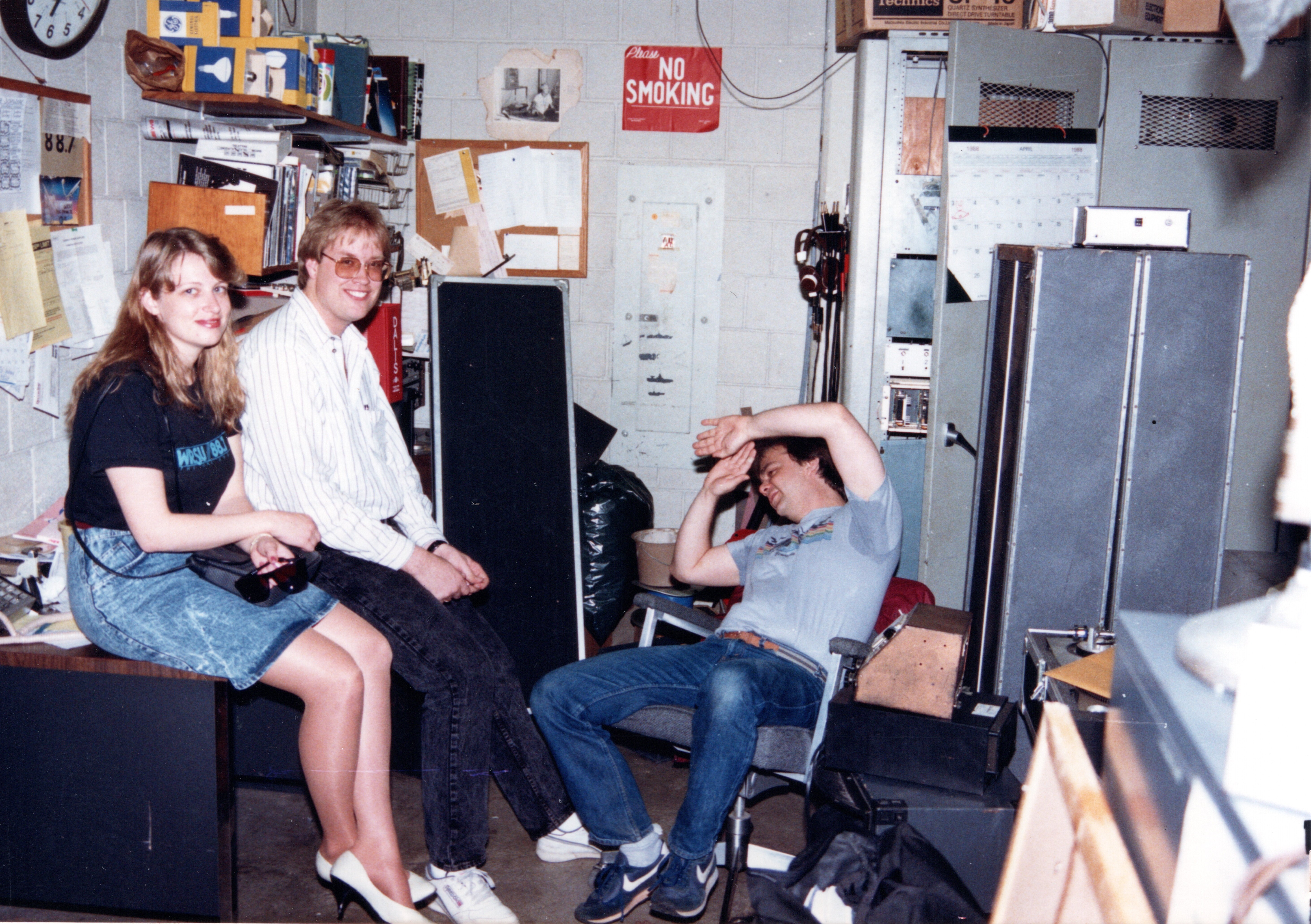 1988 40 Years WRSU Reunion Carol Keilp, Jim Iverson, Steve Carter